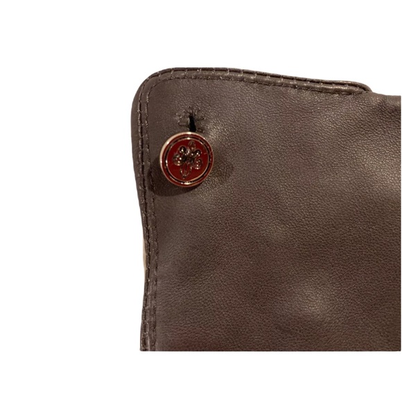 Club Monaco Elbow Length Grey Leather Gloves - Picture 3 of 4